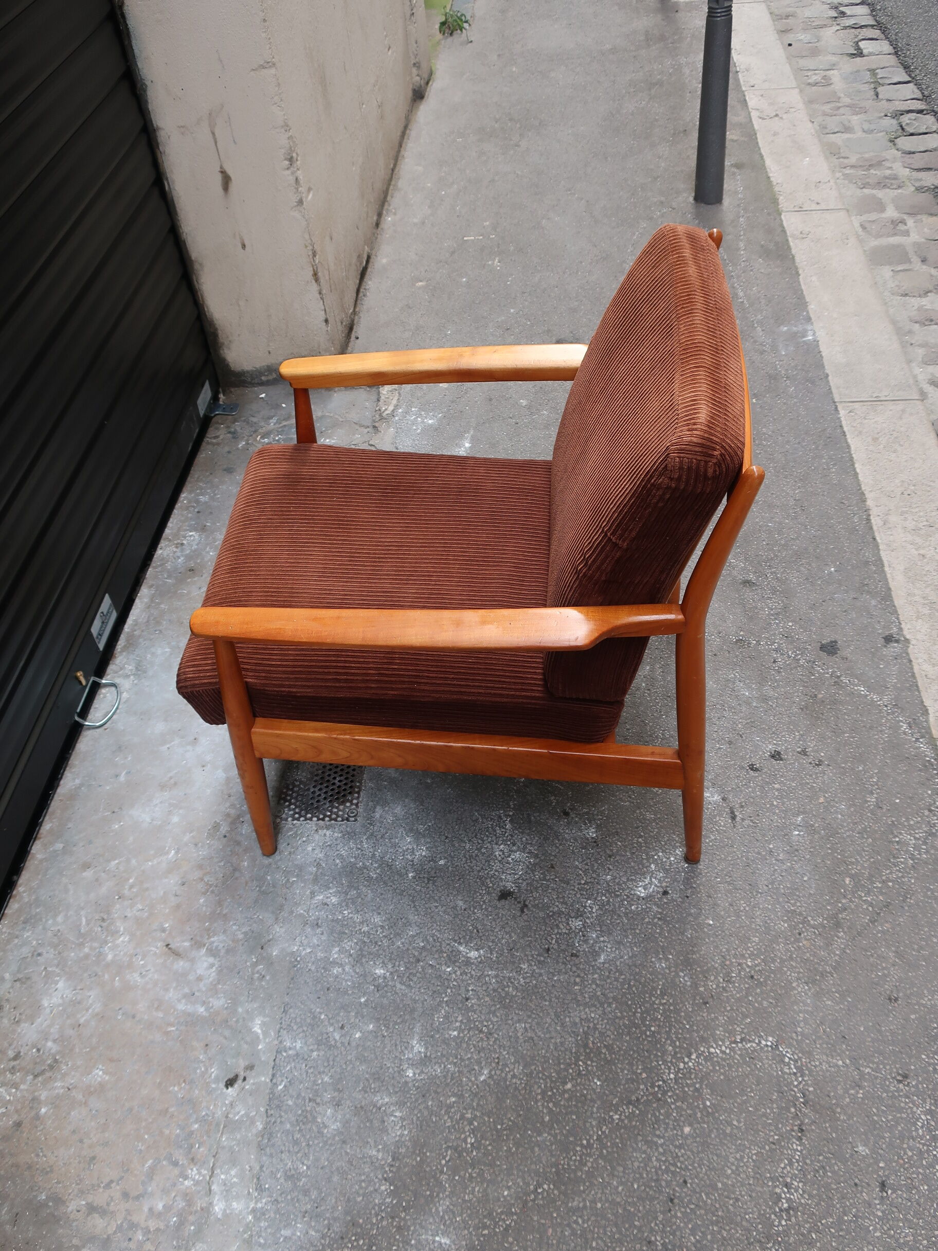 Scandinavian wooden armchair from the 1960s