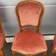 6 chairs Louis XV red style