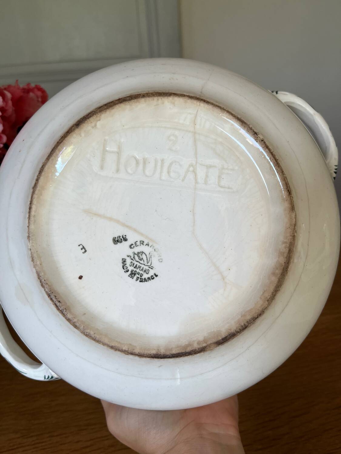 Old Ceranord St Amand earthenware tureen