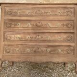 Large stripped oak chest of drawers