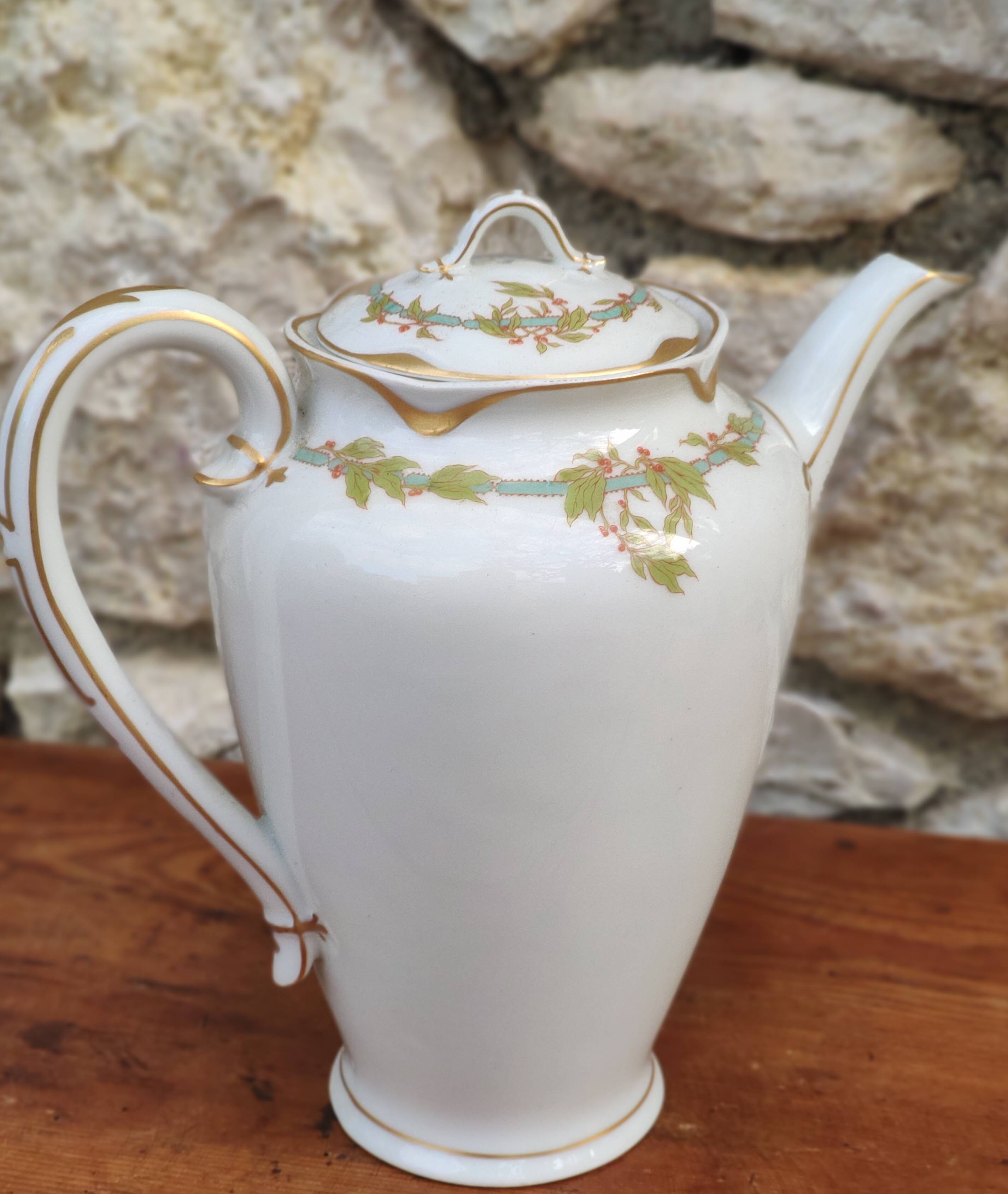Old Haviland porcelain teapot