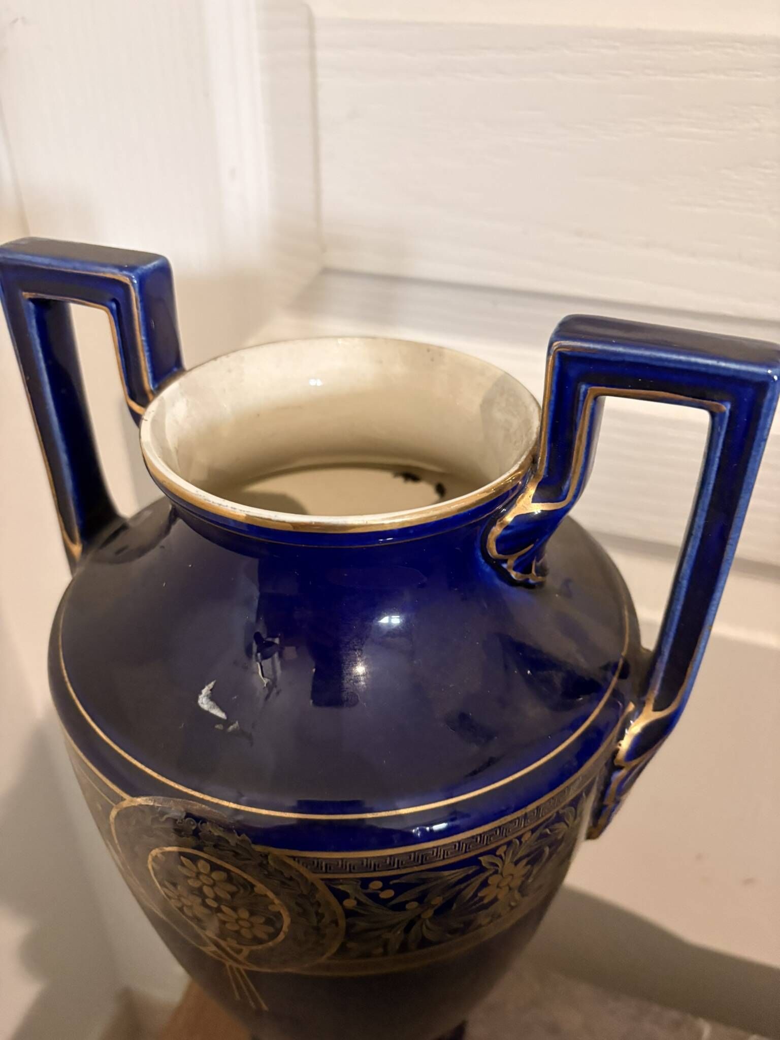 Lot 3 amphora vase boch keramis 1890 bfk fireplace garniture sèvres art deco