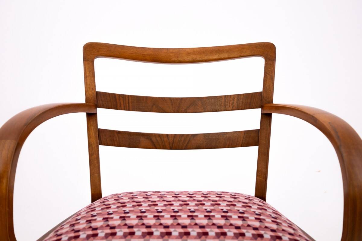 Paire de fauteuils Art Déco, Pologne, milieu du XXe siècle.