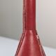 Jacques Adnet floor lamp in red leather, mid-century modern, France, 1960s