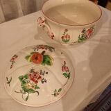 Tureen/vegetable Lunéville flowers (tulip - pink) early twentieth century