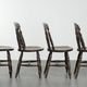 Set of 4 antique English wooden Windsor pub/bistro chairs from 19th century
