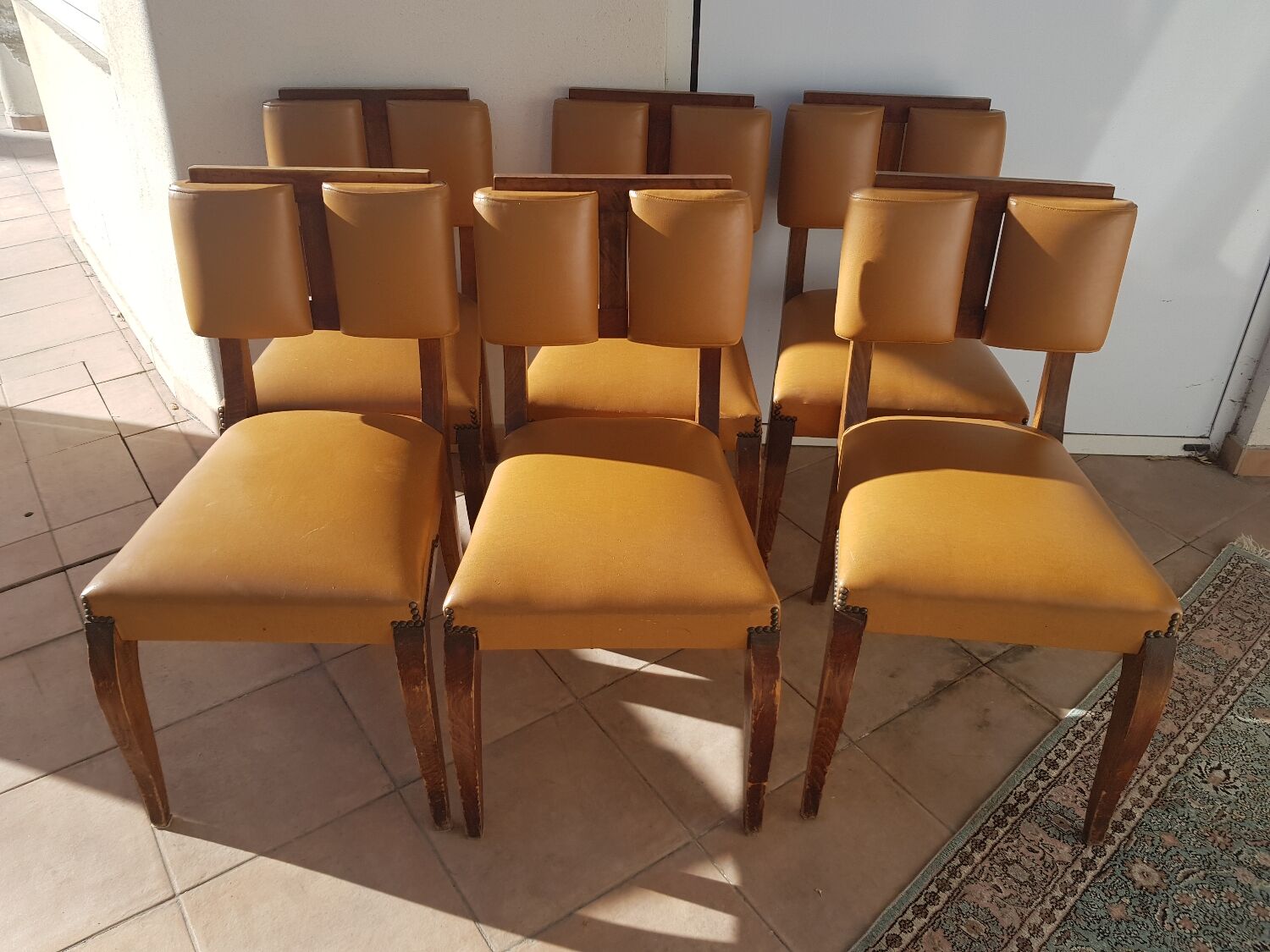 Set of six 1940s chairs