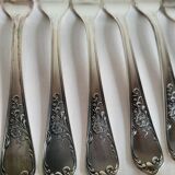 12 silver-plated metal fish cutlery pieces by Guildar, 24 pieces.