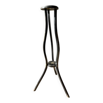 Napoleon III Empire period stool in blackened wood.