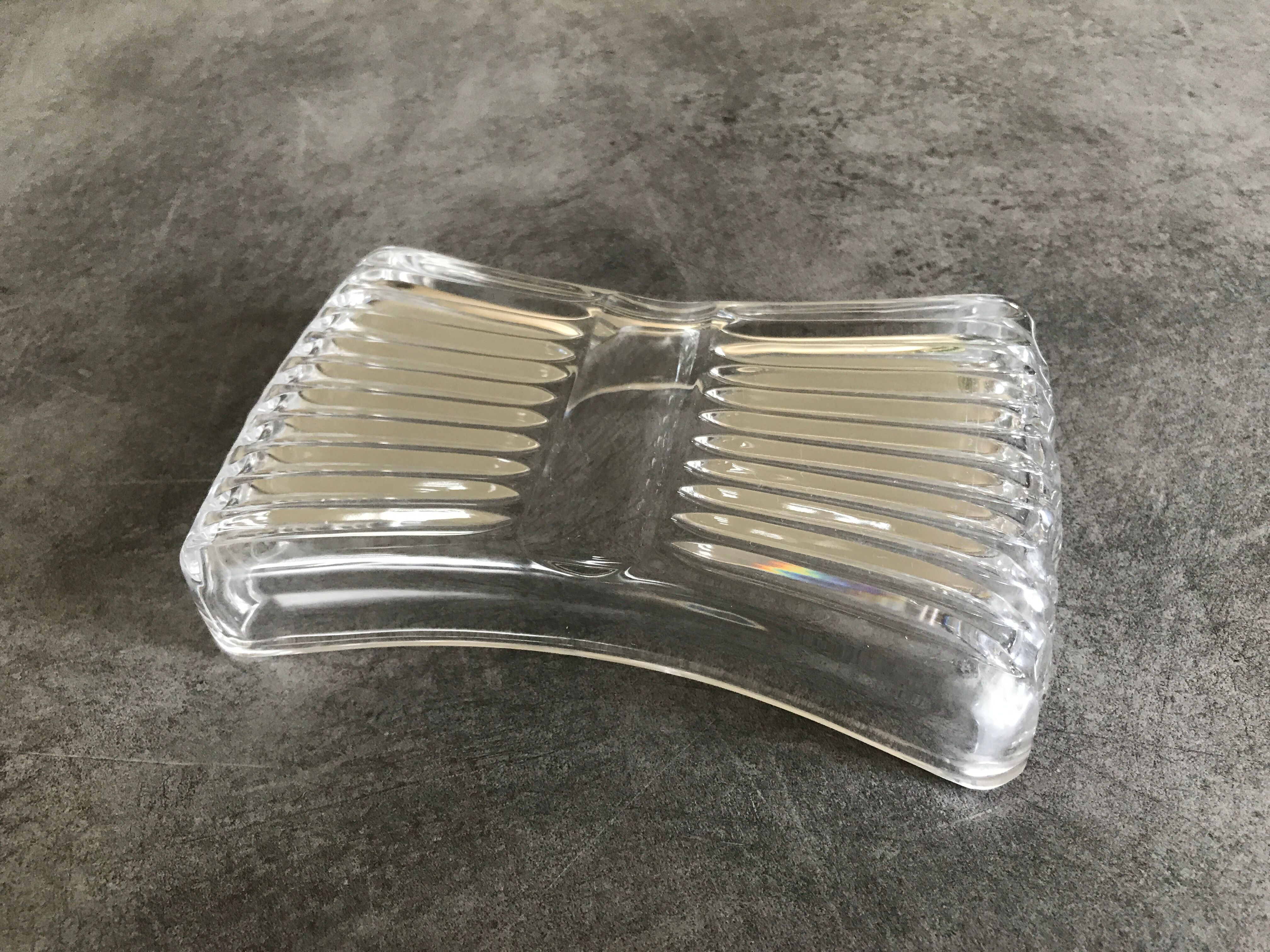 Empty pocket cup in molded glass 16.5 x 10 cm