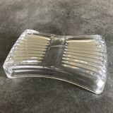 Empty pocket cup in molded glass 16.5 x 10 cm