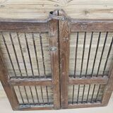 Old gate in Burmese teak and wrought iron