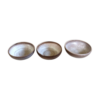 3 sandstone cups