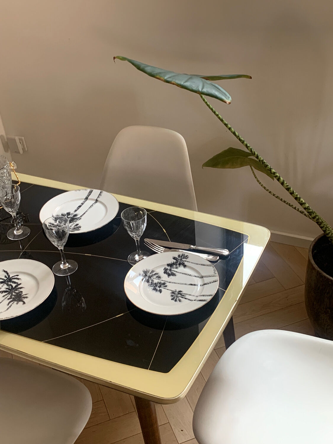 Hand-cranked coffee table