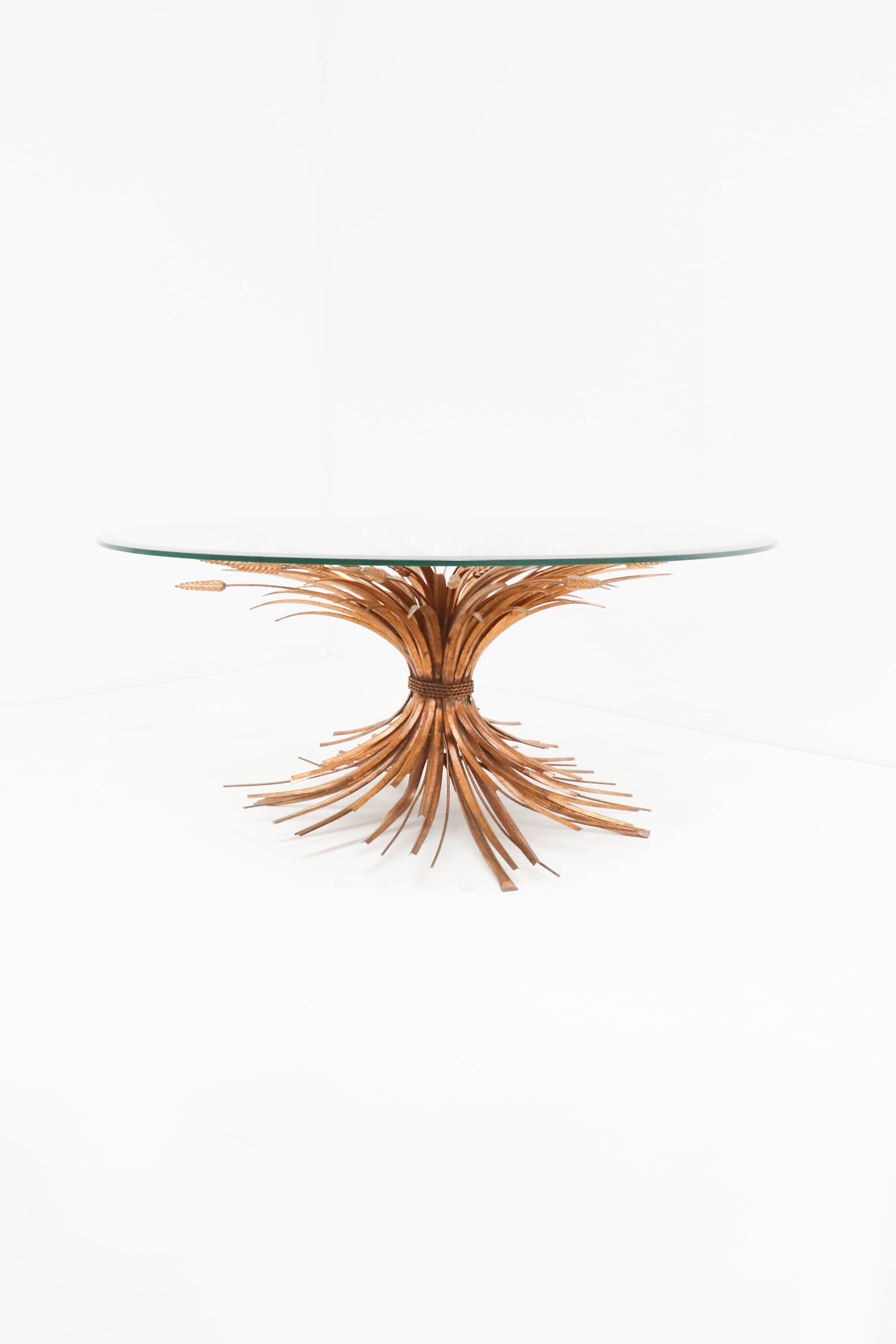 Vintage sheaf of wheat coffee table, 1960s