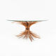 Vintage sheaf of wheat coffee table, 1960s