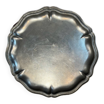 Plat circulaire festonné en étain jean baptiste oudart