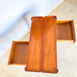 Walnut coffee table with two drawers, Italy 1970s
