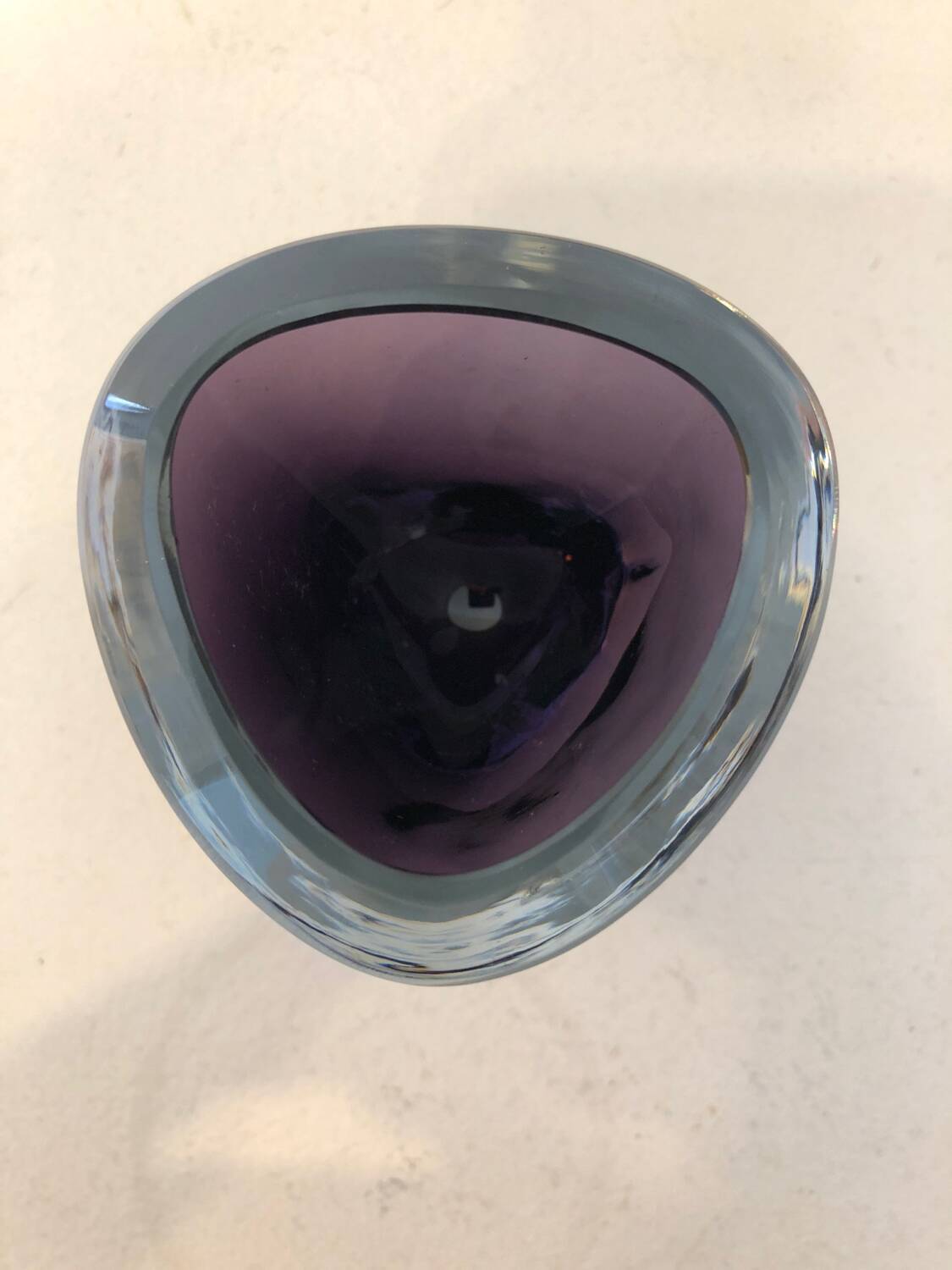 Mini purple crystal vase, 1970