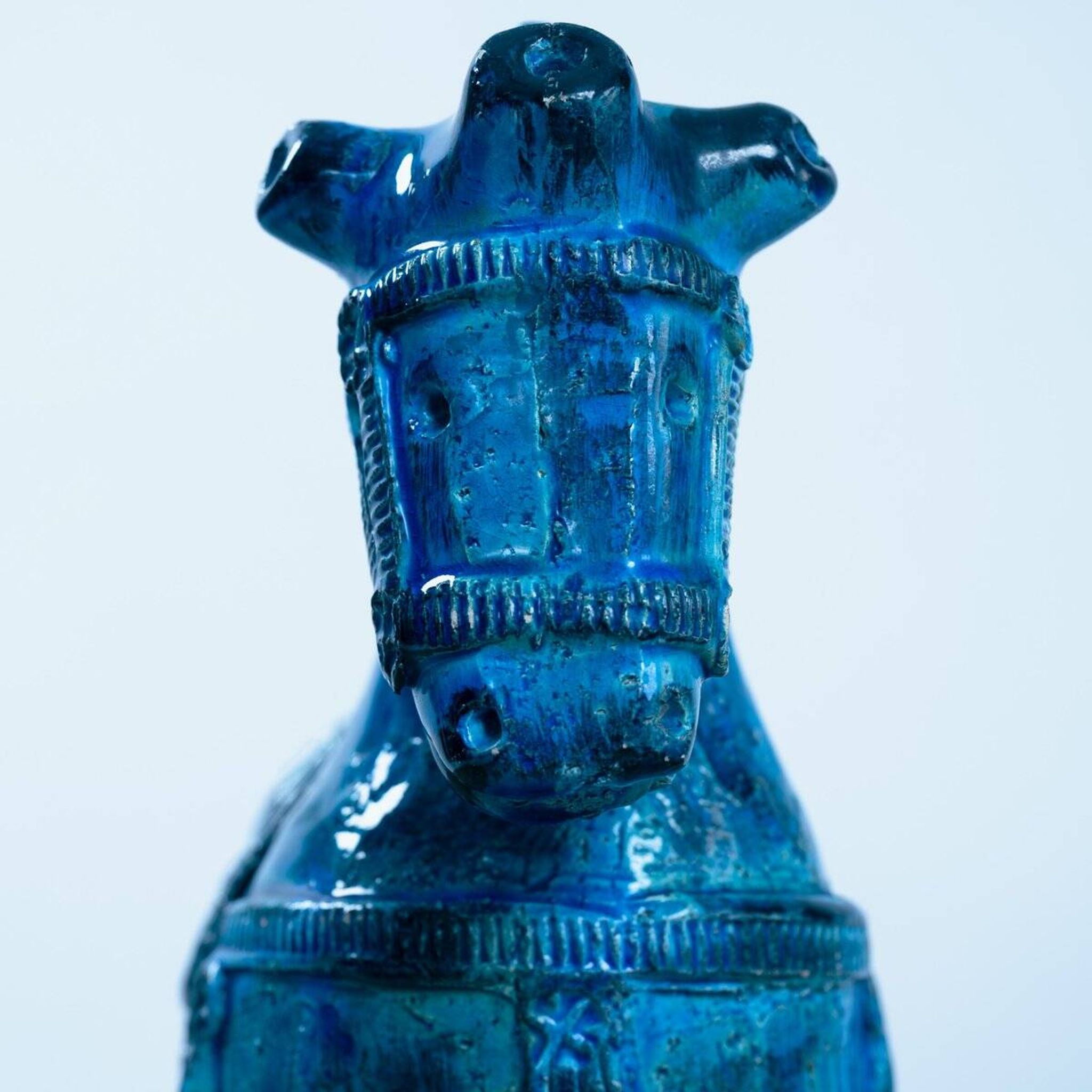 Rimini Blu horse sculpture by Aldo Londi for Bitossi, Italy, 1970s