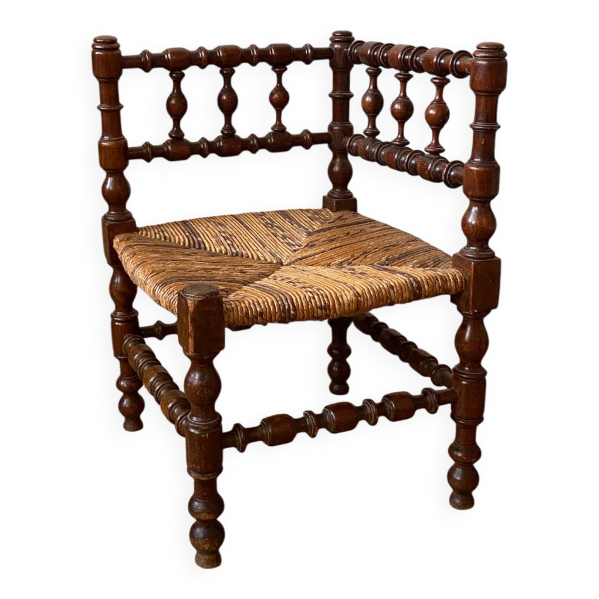 Fireplace armchair or children's straw corner