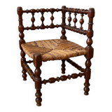 Fireplace armchair or children's straw corner