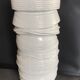 Vase tubular shape MODERNIST in ceramic enamelled White 30.5 cm