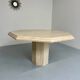 Thick travertine dining table, Italian design from the 70s, vintage