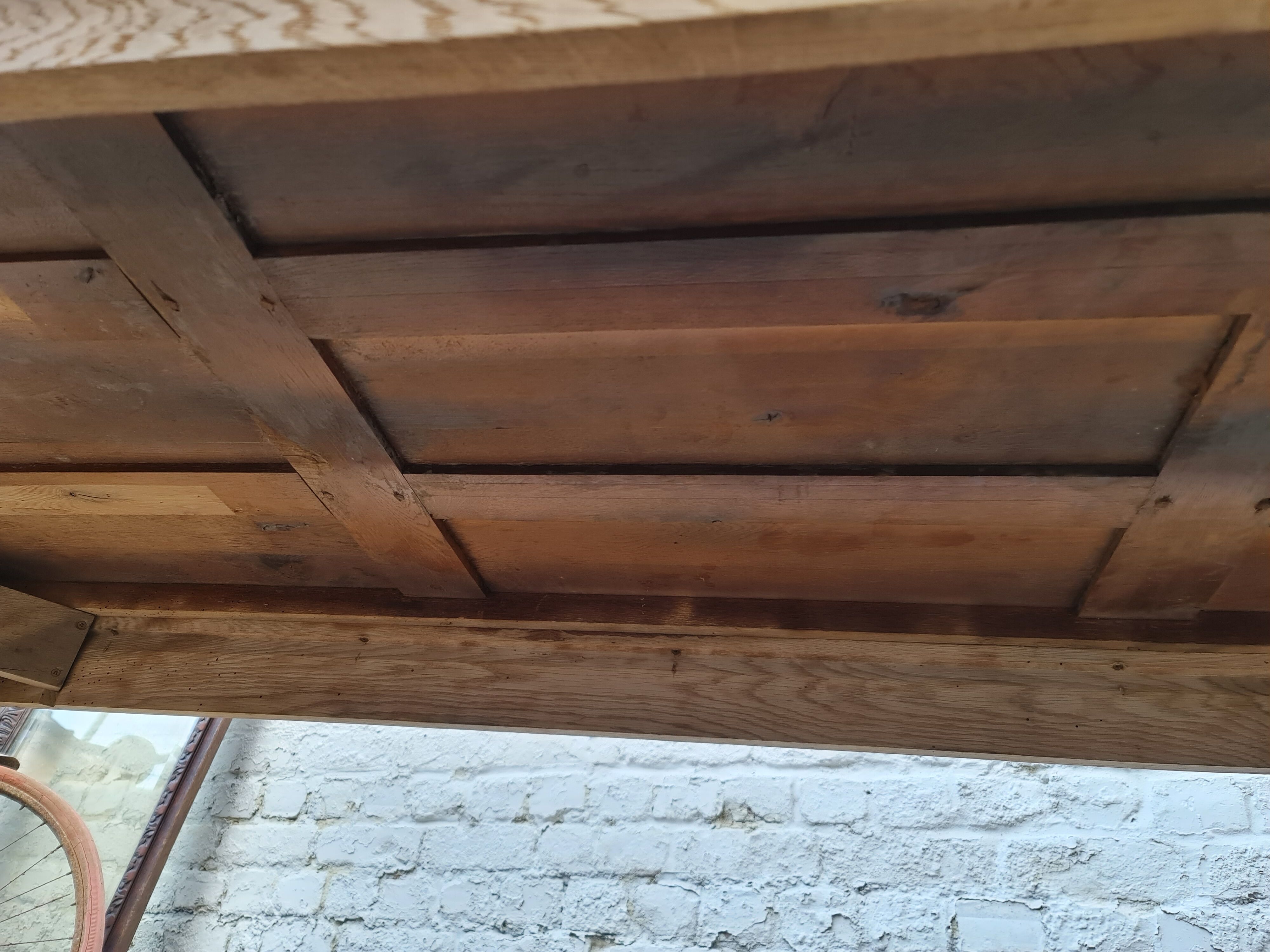 Rectangular table in raw oak