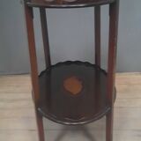 English 2-tier mahogany pedestal table