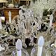 Lustre pampilles gaine de verre 12 ampoules