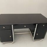 Bureau moderniste tchécoslovaque en chrome et bois, années 1950, Europe