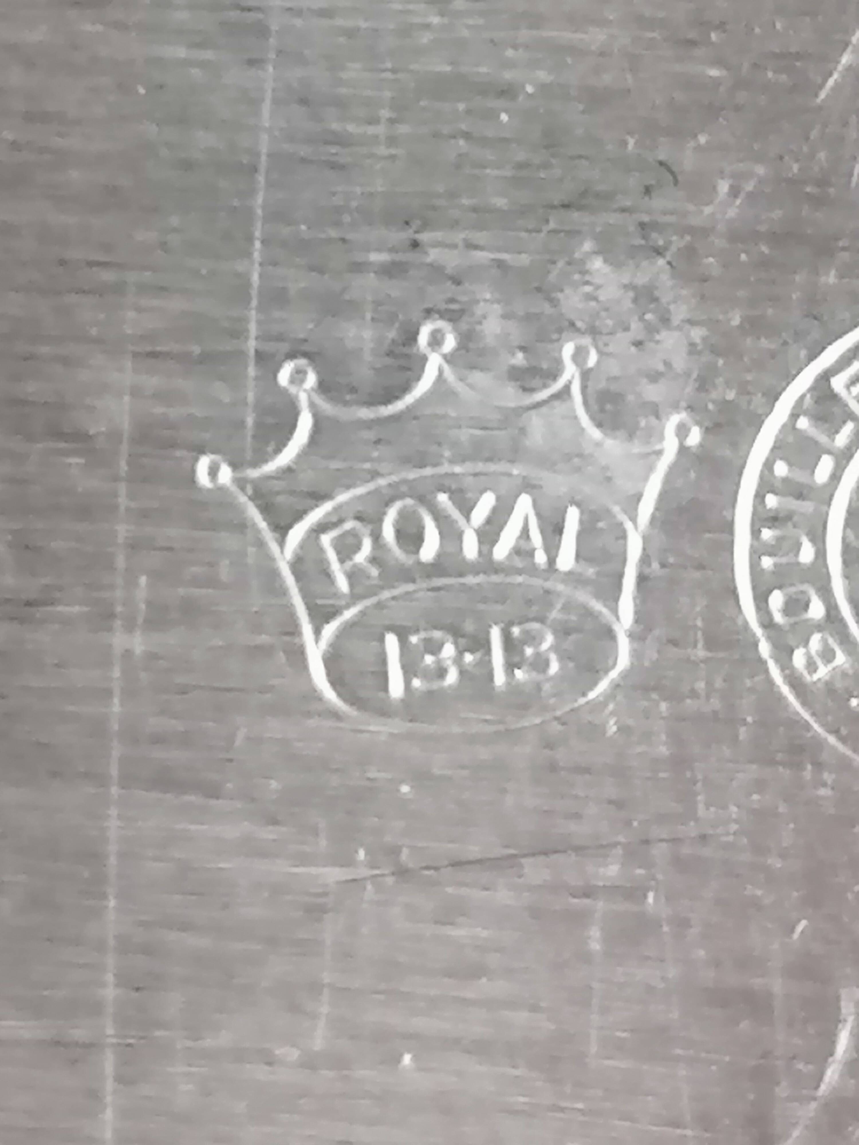 BB stamped plate from the Lyon goldsmiths Bouillet and Bourdelle.