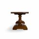 A small, rustic walnut wooden table, crafted from solid walnut wood, 1