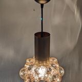 Amber bubble pendant lamp by Helena Tynell for Limburg 60s/70s