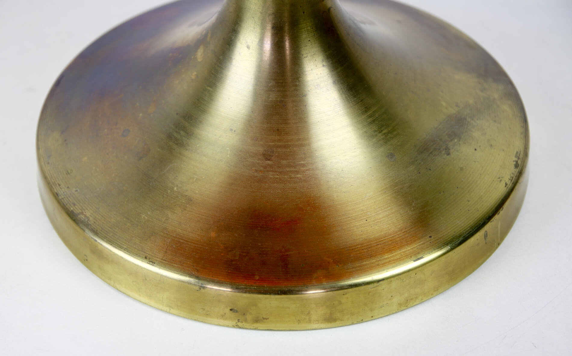 Mid-century orange glass table lamp