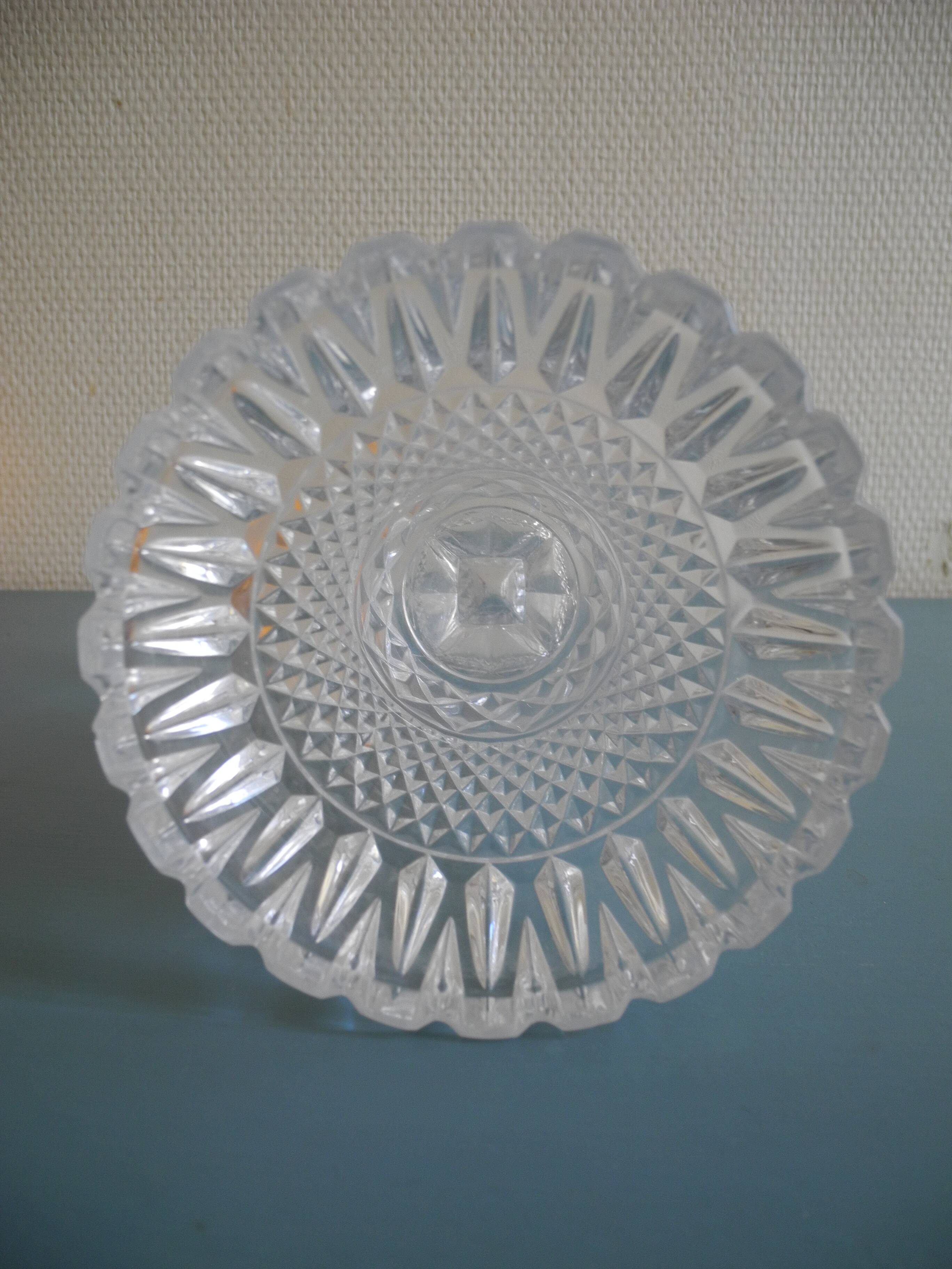 Medici vase molded crystal bohemian decor vintage french crystal vase