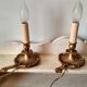 Pair of bronze bedside lamps