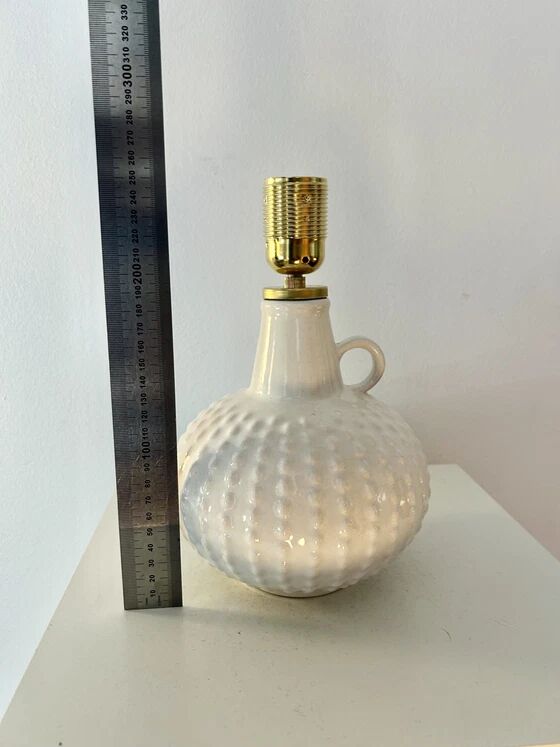 Lampe vase du milieu du siècle avec abat-jour japonais