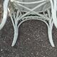 White wicker side table in Victorian style