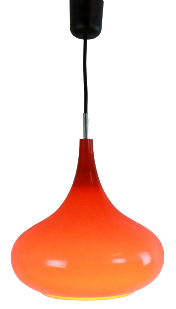 Glass pendant lamp orange