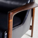 Ib kofod larsen armchair with footrest