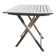 Table jardin pliante en bois peinte en beige grisé carrée