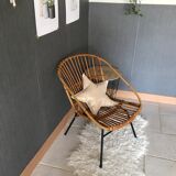 Vintage rattan armchair
