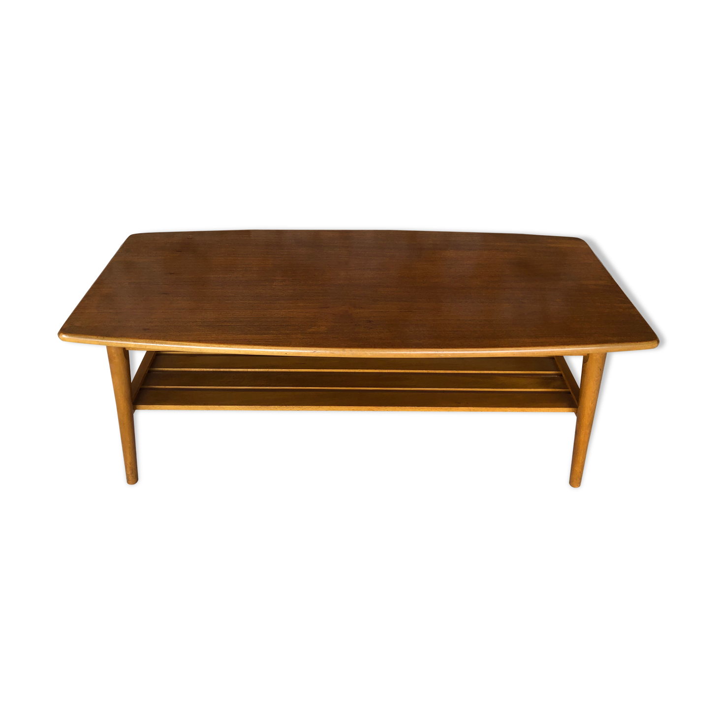 Scandinavian teak coffee table in the 70s