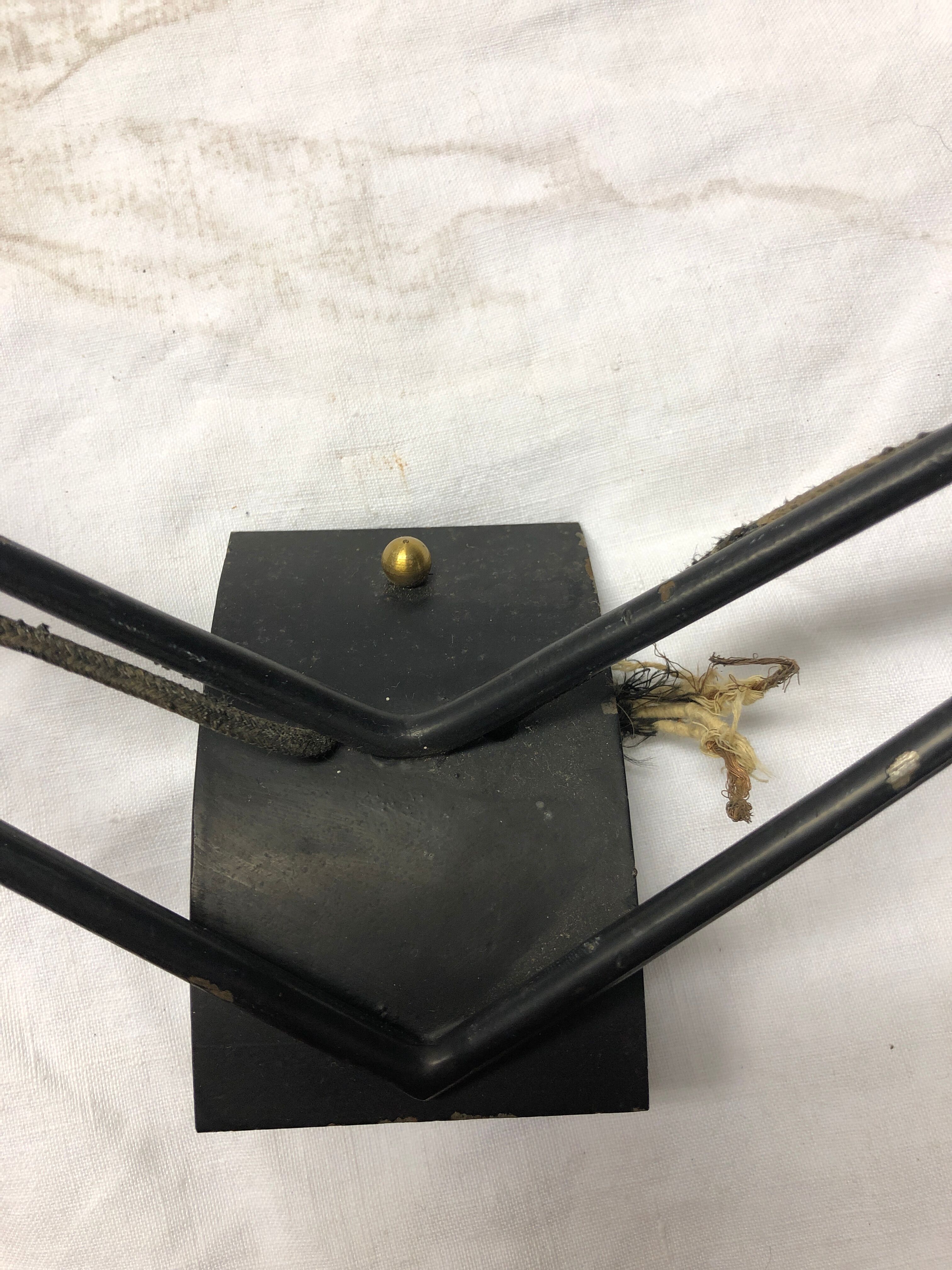 Wall light 50s brass metal glass