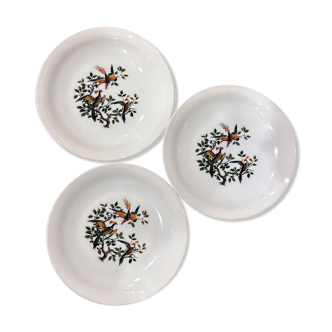 Set of 3 Arcopal dessert plates