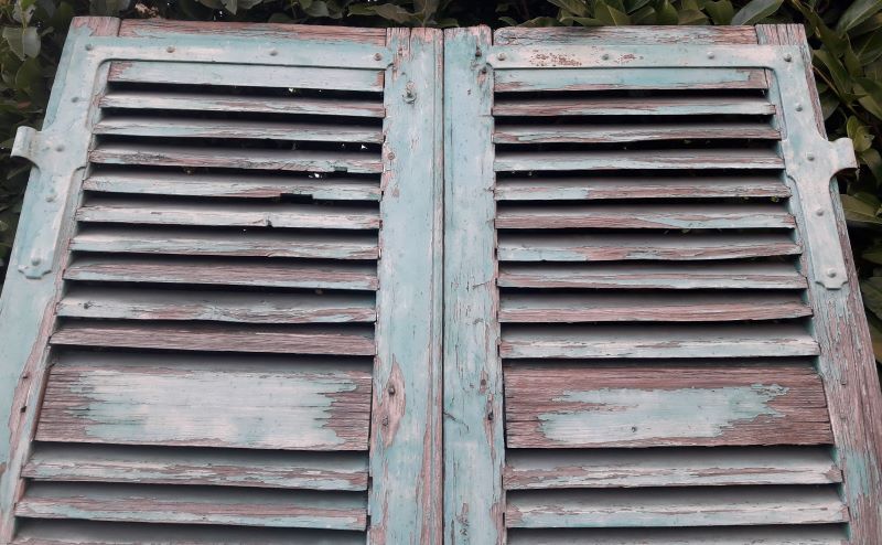 Pair of louvered shutters H220xW120cm