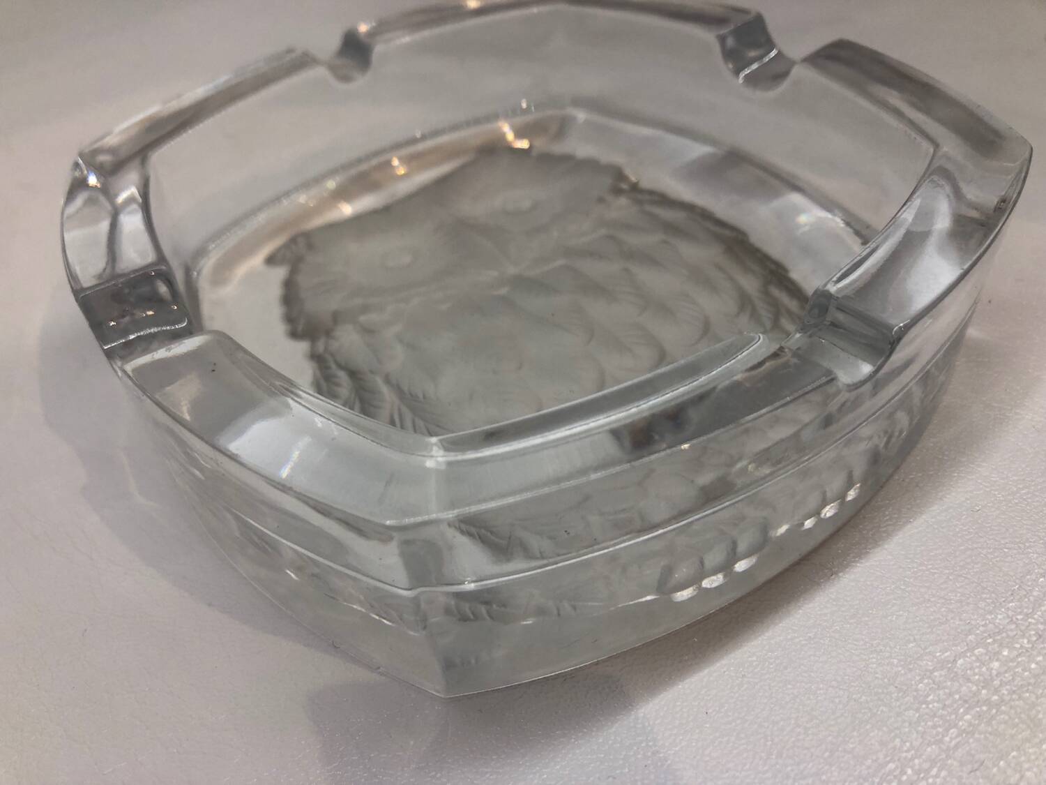 Owl ashtray in Arques crystal