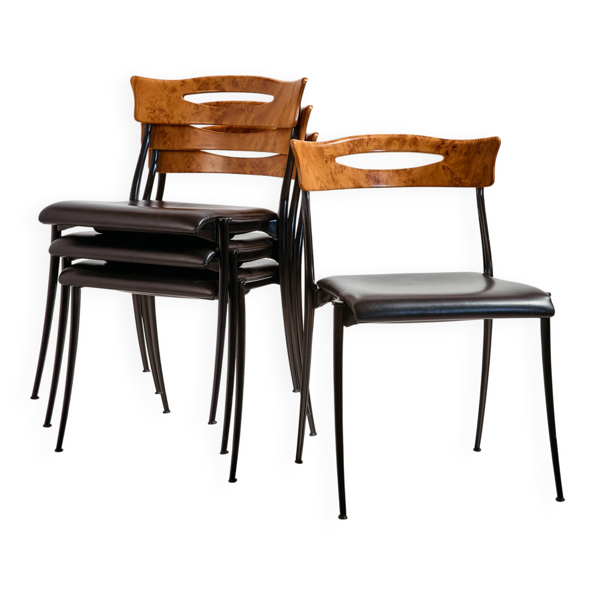 Coro dining chair by Luigi Origlia for Origlia Italy, Set of 4